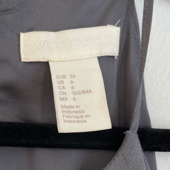 H&M Conscious line, gray (slightly metallic) maxi dress. - Picture 2 of 3